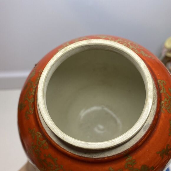 Antique Signed Hand-Painted Watano Kutani Ginger Jar Circa 1870(no Lid) swallow - Picture 9 of 14